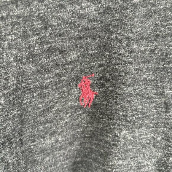 Polo Ralph Lauren Men's L Dark Gray Heather Long Sleeve Cotton V Neck T-Shirt - Picture 4 of 11